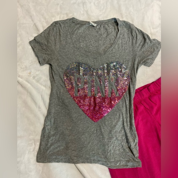 PINK Victoria's Secret Gray and Pink Set - Picture 2 of 12